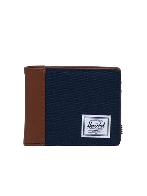 HERSCHEL HANK 4cc wallet navy/tan - Men’s Wallets