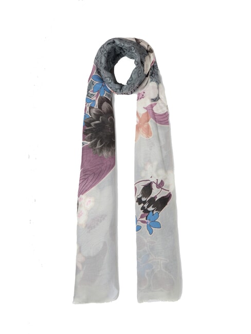 LIUJO FLOWER RAMAGE Scarf BLACK - Scarves