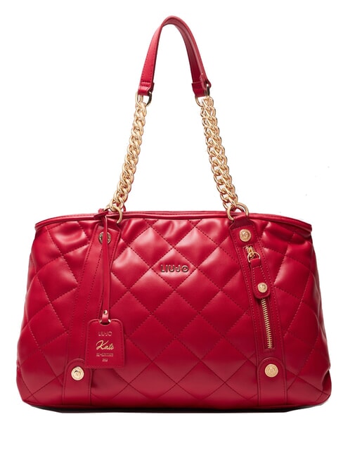 LIUJO KATE Quilted bag with chain handles Pompeian red - Women’s Bags