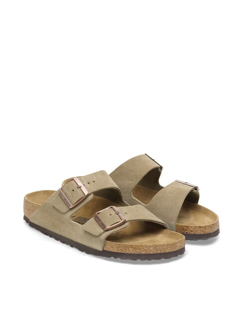 BIRKENSTOCK ARIZONA Sandal slipper with buckles taupe - Unisex shoes