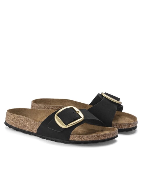BIRKENSTOCK MADRID BIG BUCKLE Nubuck leather slipper black - Women’s shoes