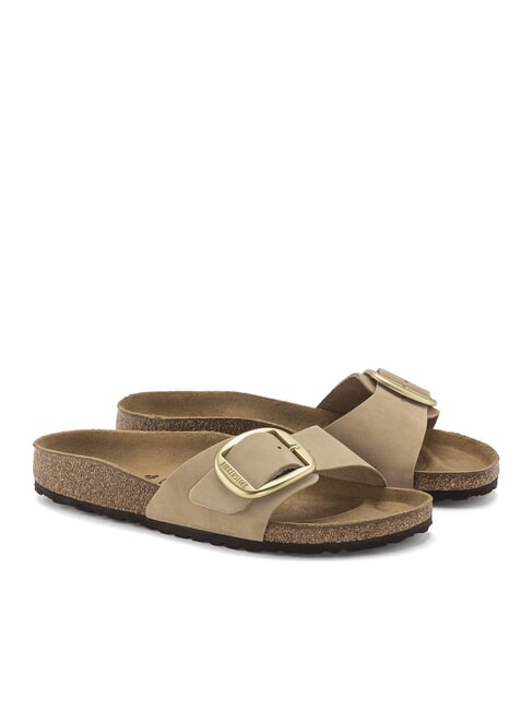 BIRKENSTOCK MADRID BIG BUCKLE Nubuck leather slipper sandcastle - Women’s shoes