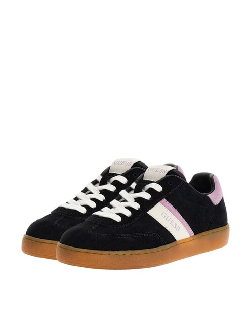 GUESS NOLINAS Suede leather sneakers BLACK - Women’s shoes