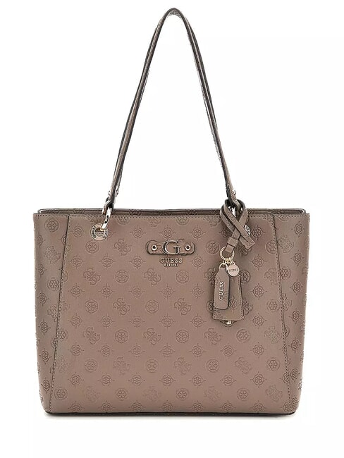 GUESS GERTY 4G Peony Logo Tote Bag dark taupe - Women’s Bags
