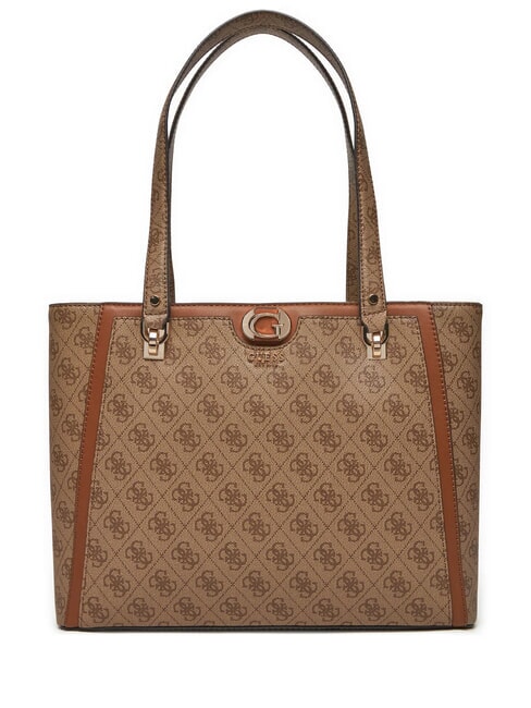 GUESS ORLINA Shoulder tote bag latte logo / brown - Women’s Bags