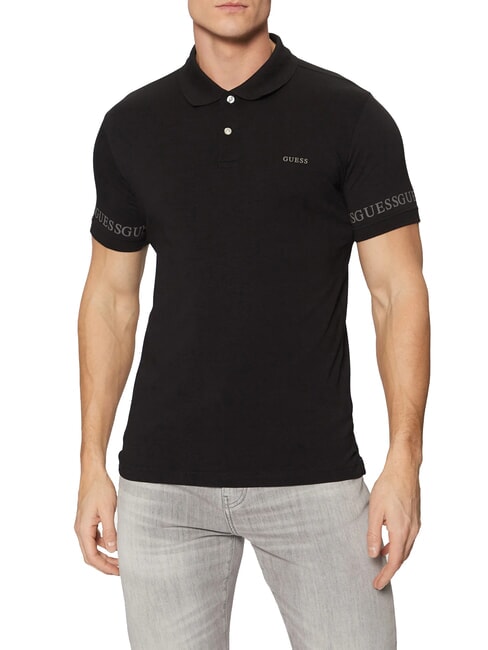 GUESS NOLAN  Short-sleeved polo shirt jetbla - Polo shirt