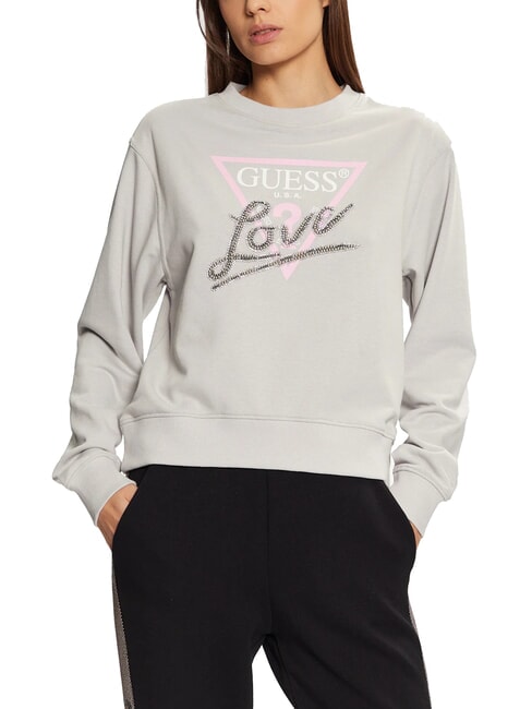 GUESS LOVE TRIANGLE Sweatshirt silk gray - Women's Sweatshirts