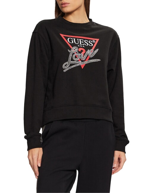 GUESS LOVE TRIANGLE Sweatshirt jetbla - Women's Sweatshirts