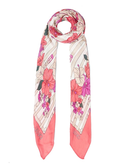 LIUJO FLOWER METALLERIA Scarf with print glam juice - Scarves