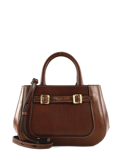 THE BRIDGE GAIA Leather bag with shoulder strap BROWN - Women’s Bags