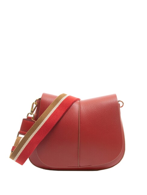 GIANNI CHIARINI HELENA ROUND Leather bag with double shoulder strap cherry - Women’s Bags
