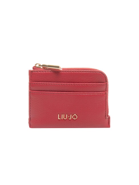 LIUJO CALIWEN Zip-up card holder Pompeian red - Women’s Wallets