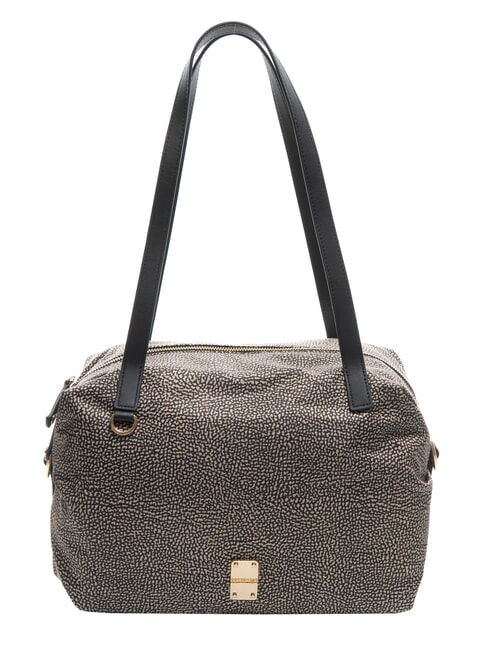 BORBONESE TEAPOT Shoulder bag OP / NATURAL / BLACK - Women’s Bags