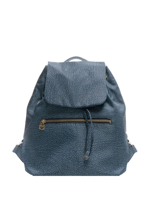 BORBONESE MEDIUM ECO LINE Medium backpack in fabric denim - Women’s Bags