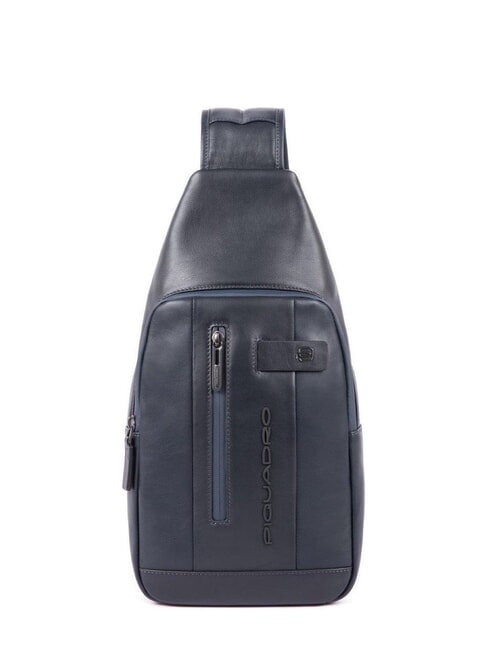 PIQUADRO URBAN Leather one-shoulder bag blue - Laptop backpacks