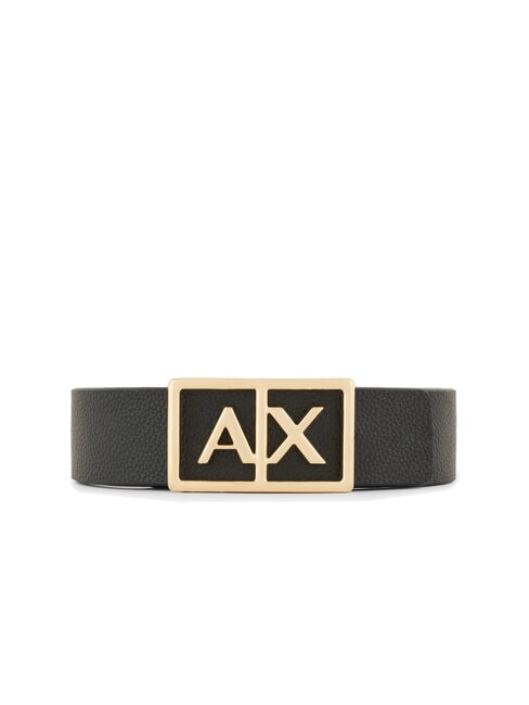 ARMANI EXCHANGE A|X BUCKLE Belt with maxi logo black / black - Belts