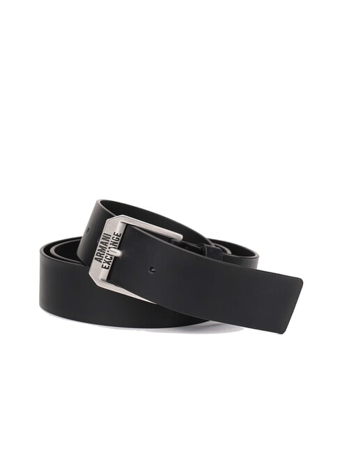 ARMANI EXCHANGE A|X Leather belt, shortenable Black - Belts