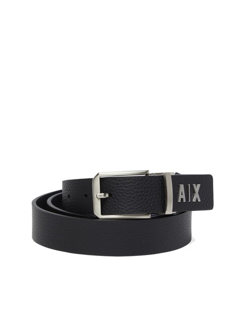 ARMANI EXCHANGE A|X DOUBLE Leather belt, shortenable black / navy - Belts