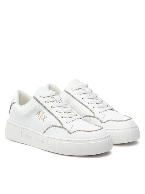 ARMANI EXCHANGE A|X LOGO STRASS Sneakers off white+pale gold - Women’s shoes