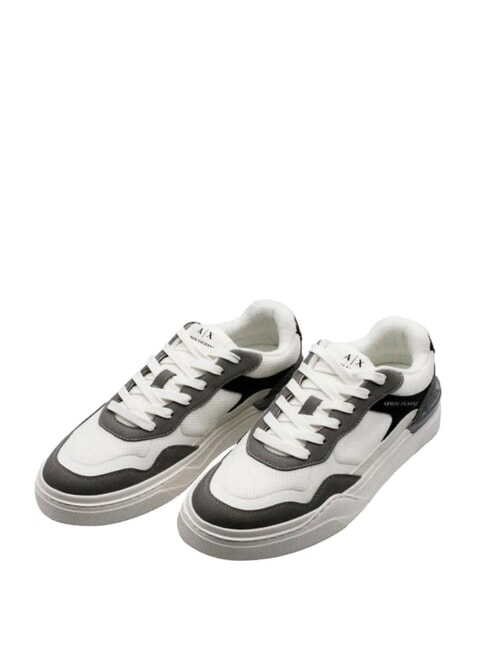 ARMANI EXCHANGE A|X Mesh fabric sneakers off white+black - Men’s shoes
