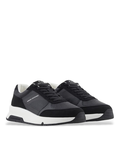 ARMANI EXCHANGE A|X Sneakers with contrasting details BLACK / REFBLACK - Men’s shoes