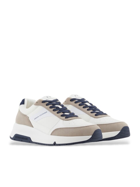 ARMANI EXCHANGE A|X Sneakers with contrasting details off white+rope - Men’s shoes