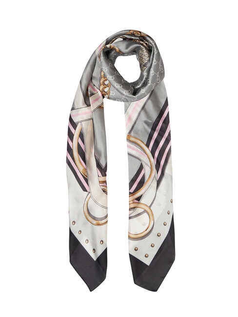 LIUJO STRIPED  Scarf BLACK - Scarves