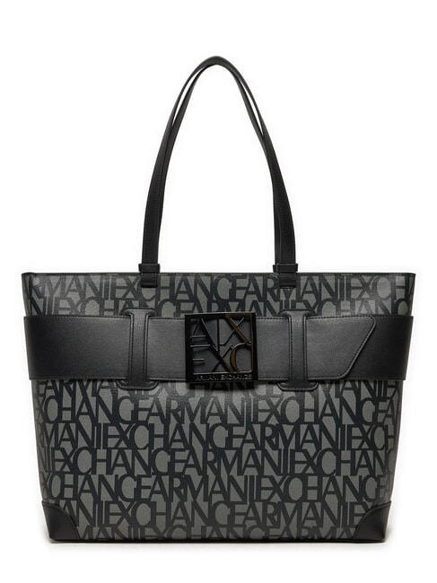 ARMANI EXCHANGE SUSIE All-over logo shopper bag beige/black - Women’s Bags