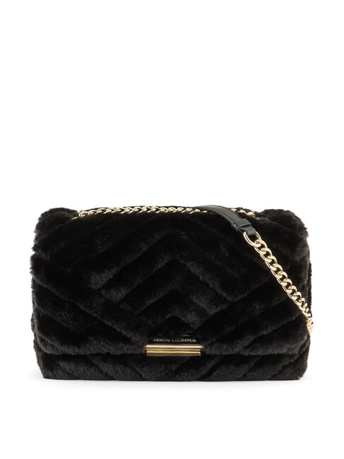 ARMANI EXCHANGE A|X CONVERTIBLE Faux fur quilted bag Black - Women’s Bags
