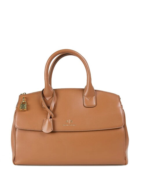 ARMANI EXCHANGE A|X Handbag with padlock whiskey - Women’s Bags