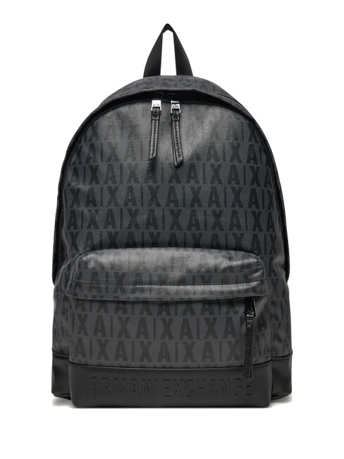 ARMANI EXCHANGE A|X LOGO ALL OVER 15.6" laptop backpack asphalt/black - Laptop backpacks