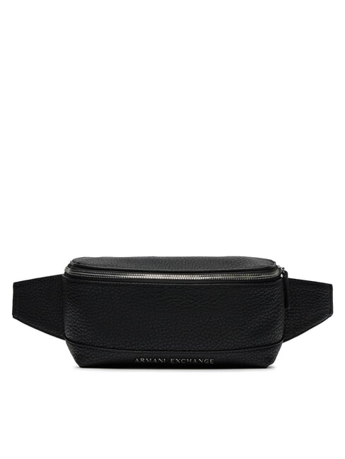 ARMANI EXCHANGE A|X Hammered effect bum bag Black - Hip pouches
