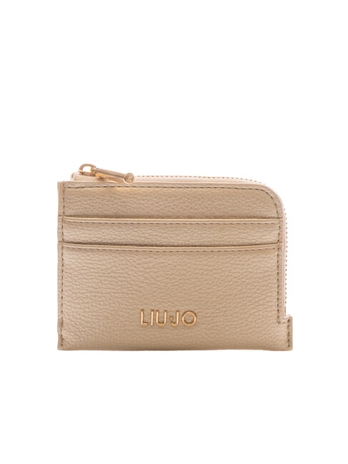 LIUJO CALIWEN Zip-up card holder gold - Women’s Wallets