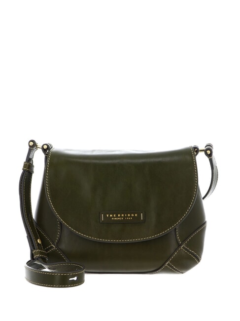THE BRIDGE GIORGIA Leather shoulder bag thyme abb gold - Women’s Bags