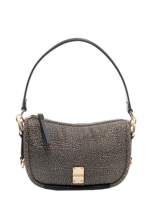 BORBONESE CAHIER HOBO SMALL Shoulder bag with shoulder strap OP / NATURAL / BLACK - Women’s Bags