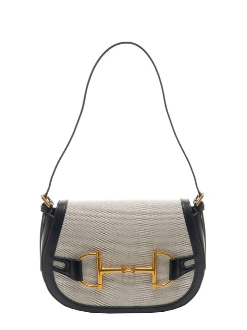 TOSCA BLU POSITANO Bag with flap jacquard inserts Black - Women’s Bags