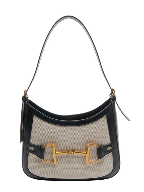 TOSCA BLU POSITANO Shoulder bag with jacquard inserts Black - Women’s Bags
