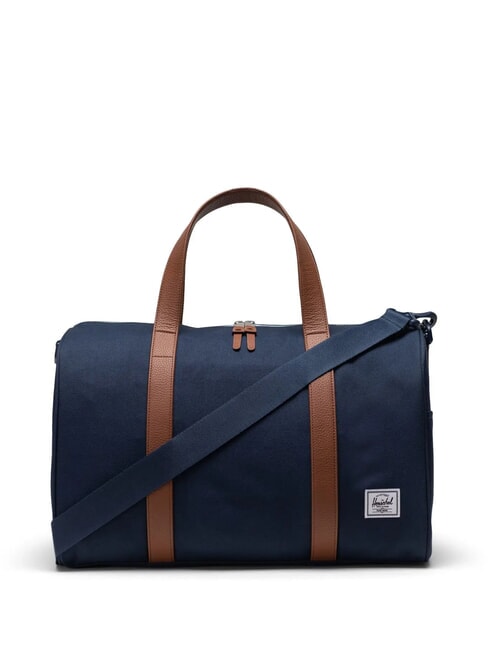 HERSCHEL NOVEL CARRY ON Duffle bag with shoulder strap navy tan - Duffle bags