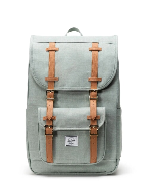 HERSCHEL LITTLE AMERICA MID Mid size backpack iceberg green crosshatch - Backpacks & School and Leisure