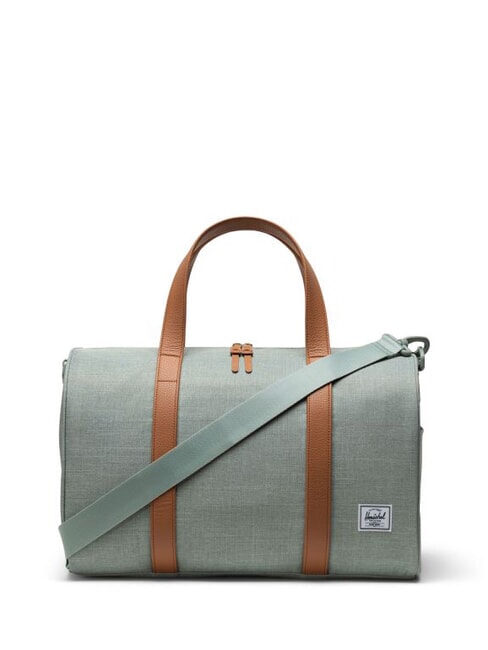 HERSCHEL NOVEL CARRY ON Duffle bag with shoulder strap iceberg green crosshatch - Duffle bags