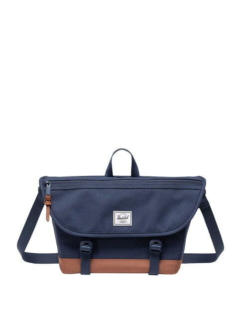 HERSCHEL COVE Messenger bag, 15.6" laptop navy/saddle brown - Work Briefcases