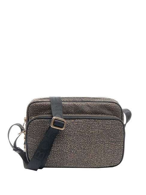 BORBONESE CAMERA CASE MEDIA ECO LINE Shoulder bag OP / NATURAL / BLACK - Women’s Bags
