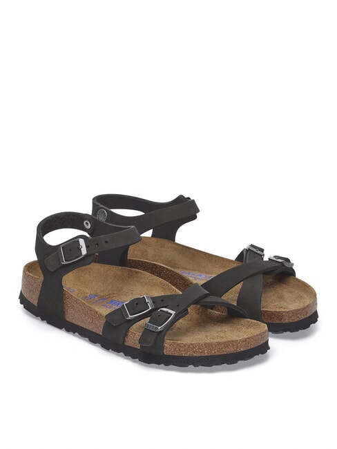 BIRKENSTOCK KUMBA Nubuck sandals with strap black - Women’s shoes