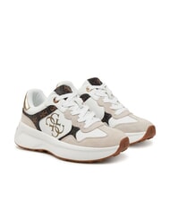 GUESS LUCKEI 4G Logo Sneakers White / Brown - Women&rsquo;s shoes - 1