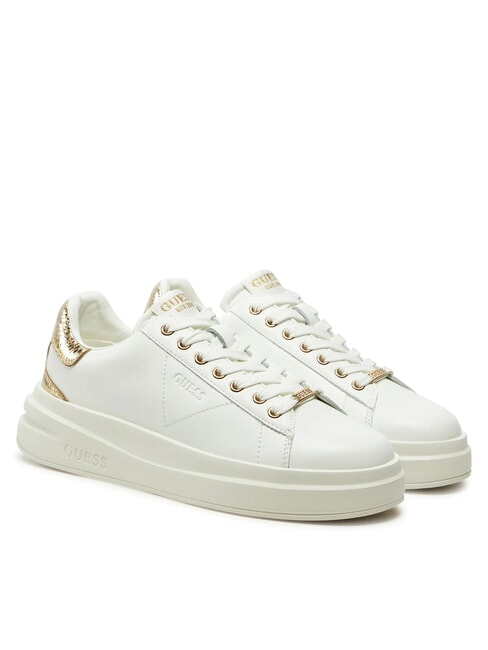 GUESS ELBINA Sneakers with metallic inserts white gold - Women’s shoes