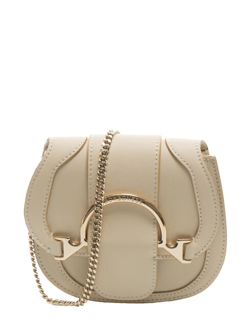 BORBONESE 110  Micro shoulder bag, in leather beige - Women’s Bags