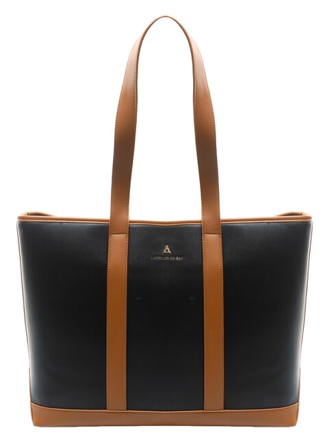 L'ATELIER DU SAC BICOLOR Shopping Bag black/tan - Women’s Bags