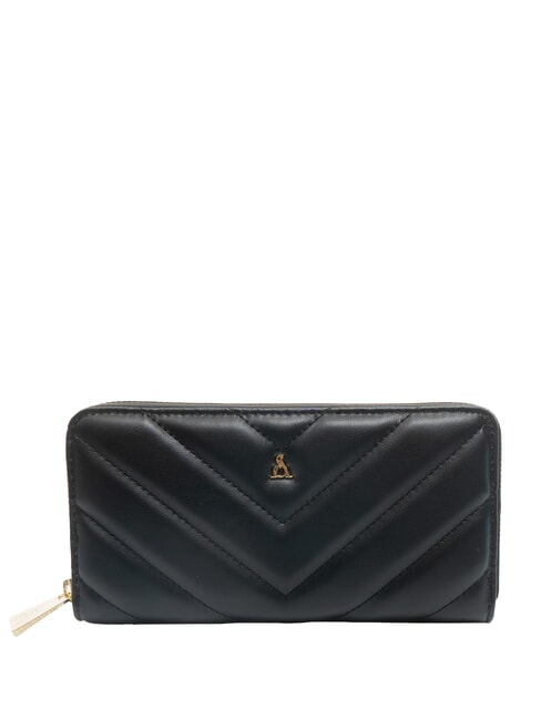 L'ATELIER DU SAC MATELASSE Zip Around Wallet black - Women’s Wallets