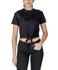 GUESS CN SS EYELET T-shirt with knot and ruffles - T-shirt