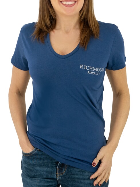 JOHN RICHMOND VATICI Stretch T-shirt blue/silver dark - T-shirt